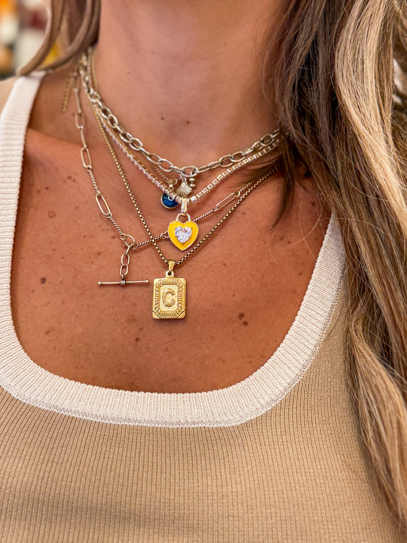 Tennis Necklace - Neon Heart