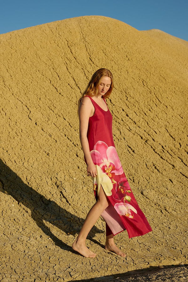 Poppy Dress - Redcurrant Phalae