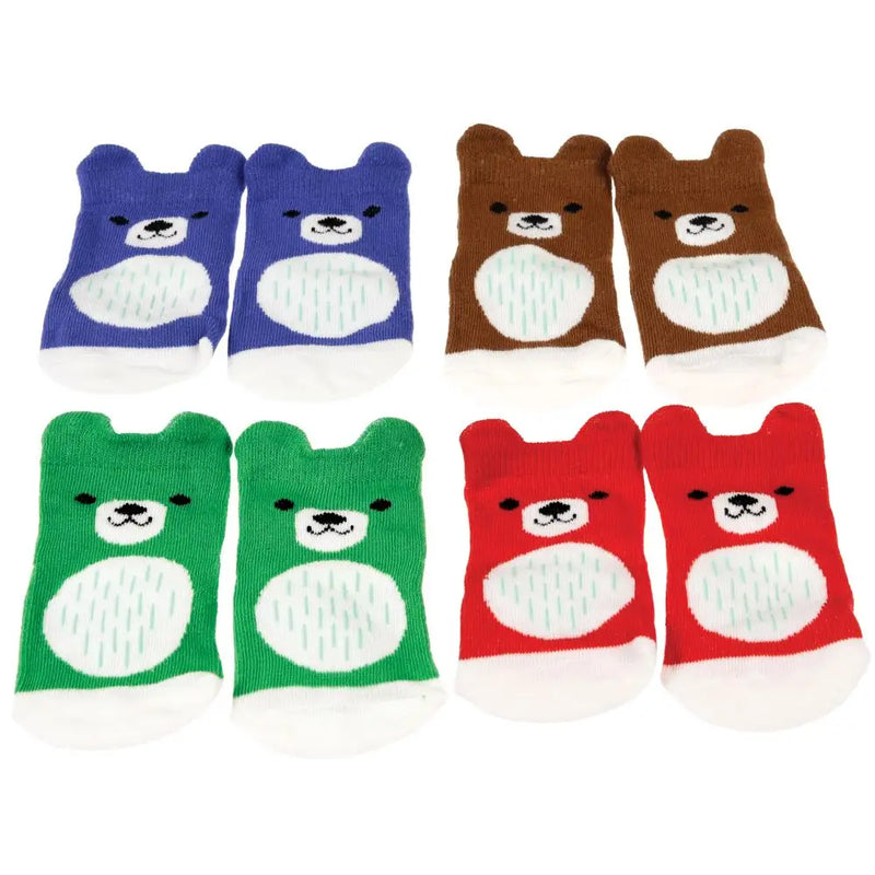 Rex London Baby Socks 4 Pairs - Bear