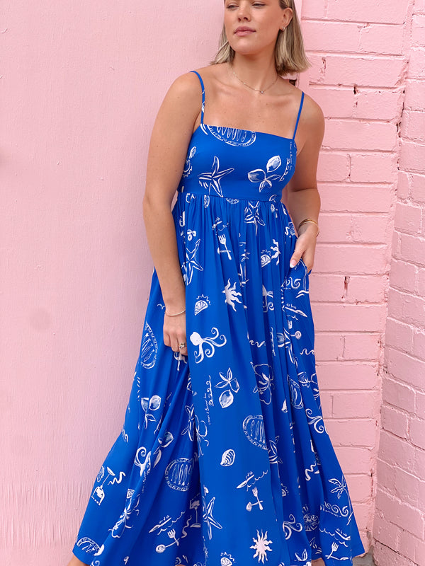 Laila Maxi Dress - Maui Print