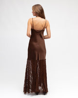 Koko Lace Maxi Dress - Chocolate