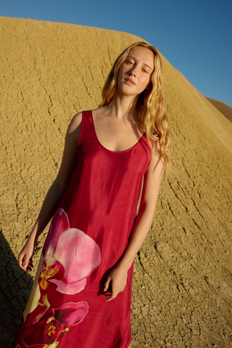 Poppy Dress - Redcurrant Phalae