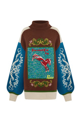 Lasso Patchwork Knit Sweater