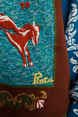 Lasso Patchwork Knit Sweater