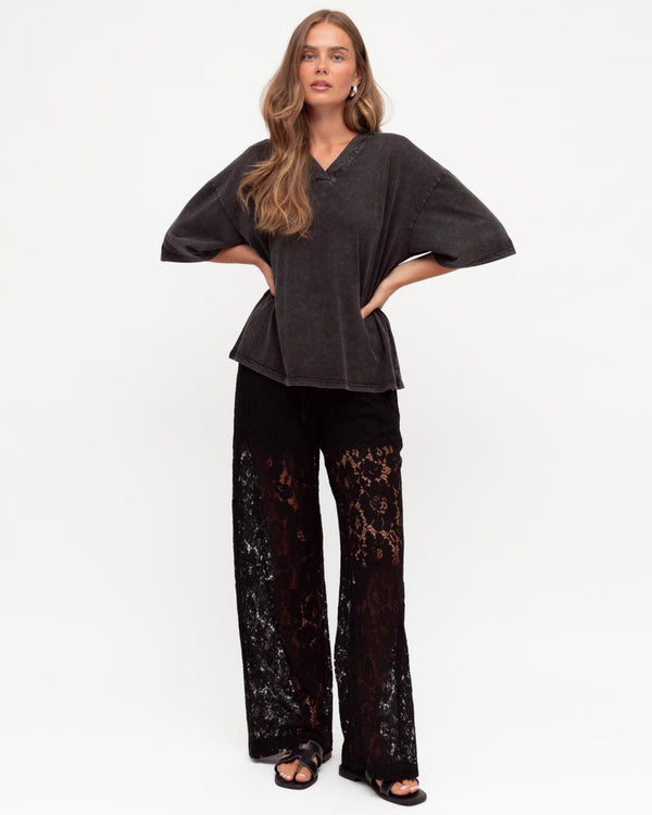 Millie Lace Pant - Black