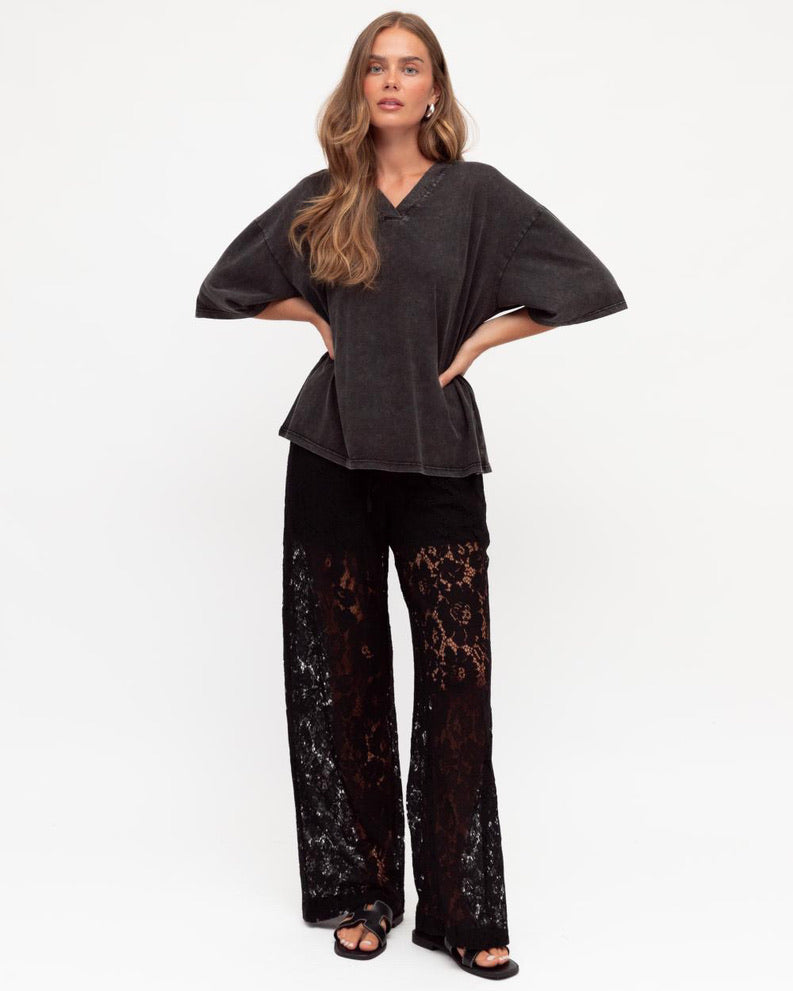 Millie Lace Pant - Black