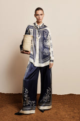 Banderra Scarf  Silk Shirt