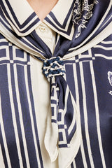 Banderra Scarf  Silk Shirt