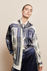 Banderra Scarf  Silk Shirt