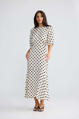 Jocelyn Dress - Ivory Spot