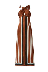 The Ellery Dress - Cherrywood Stripe