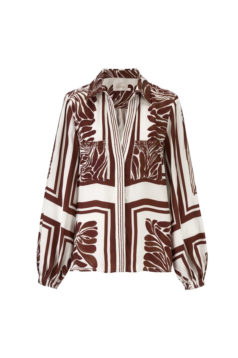 The Sabrina Shirt - Lucena print