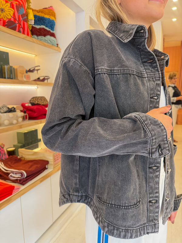 PIPER DENIM JACKET - BLACK WASH