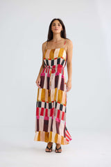 Elsbeth Maxi Dress - Painterly Geo