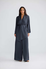 Kaleigh Wrap Top - Graphite