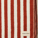 Hand Towel in Red Ochre Stripe