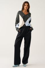 Jett Pant - Charcoal Pinstripe