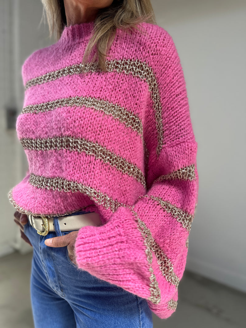 Valentine Knit - Pink & Gold