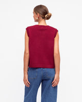 Felix Knit Vest - Wine