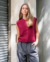 Felix Knit Vest - Wine