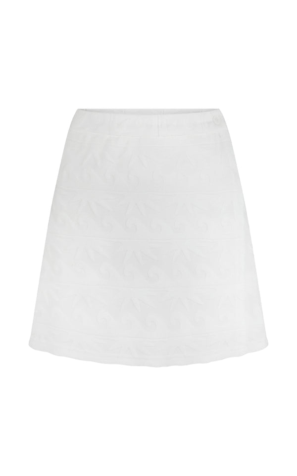 WAIMEA TERRY WRAP SKIRT VANILLA