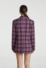 OS BLAZER-AZALEA PLAID
