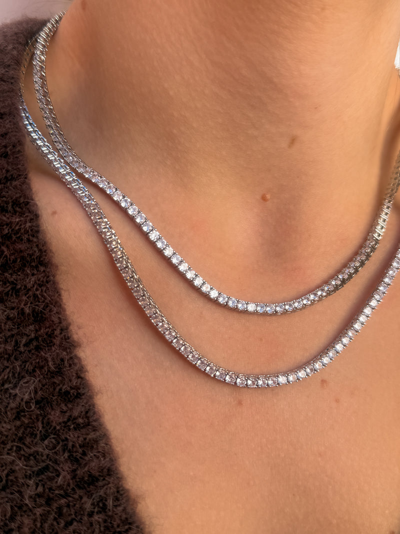 Cubic Zirconia Tennis Necklace