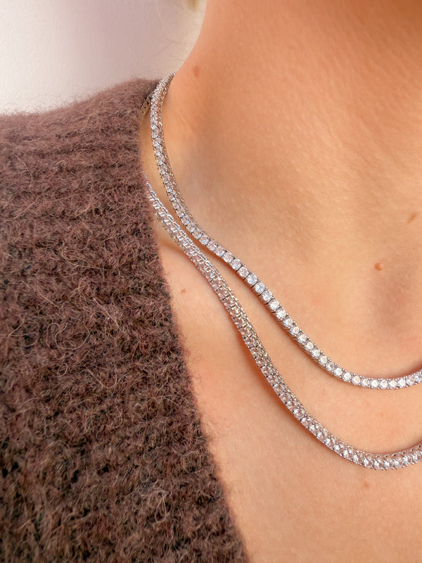 Cubic Zirconia Tennis Necklace