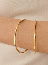 18K Gold Plated Bangle 2pcs in Set