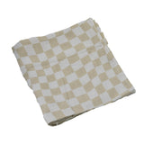 NEUTRAL CHECKED ORGANIC COTTON BABY SWADDLE