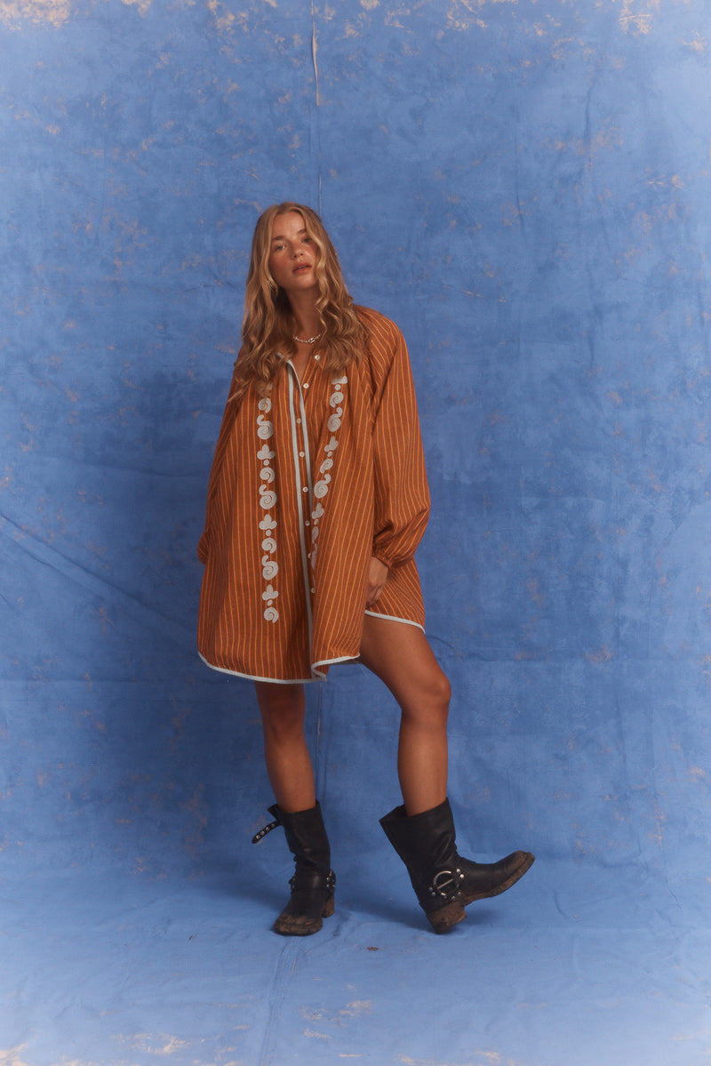 BELLO SWIRL CUPIO SHIRT DRESS