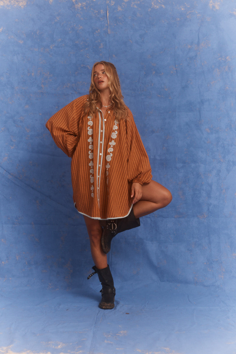 BELLO SWIRL CUPIO SHIRT DRESS