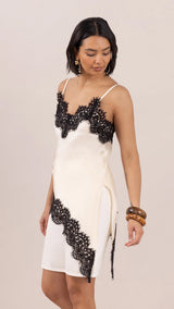 Blake Contrast Lace Camisole - Cream