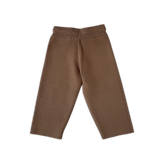 Organic Striped Milano Knit Pants - Espresso