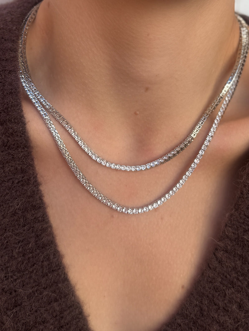 Cubic Zirconia Tennis Necklace