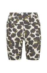 TIA BIKE SHORT - KHAKI LEOPARD
