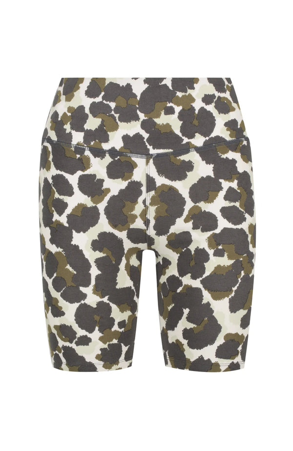 TIA BIKE SHORT - KHAKI LEOPARD