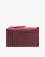 Compact Wallet - Burgundy Pebble
