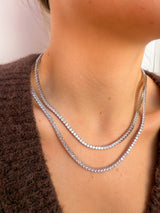 Cubic Zirconia Tennis Necklace