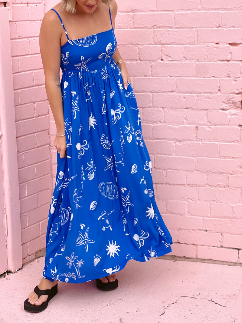Laila Maxi Dress - Maui Print