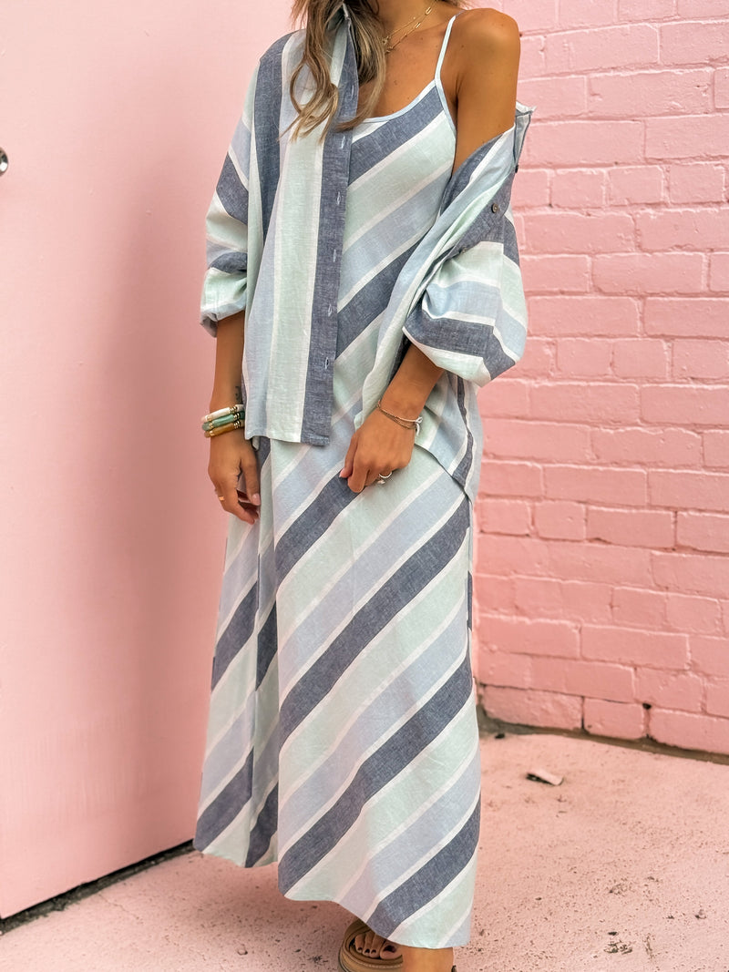 Claro Maxi Dress - Tulip Stripe