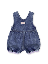 Nina Pastel Petals Denim Romper