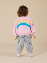 Over The Rainbow Puff Sleeve Sweater