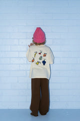 Organic Fruit Salad Tee - Milk