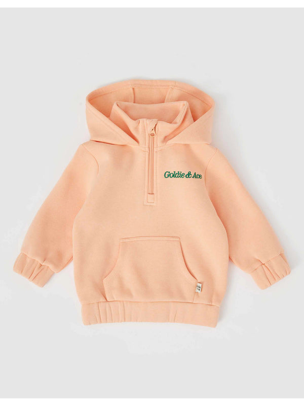DYLAN HOODED SWEATER - PEACH