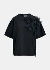 Ibiscus T-shirt with floral detail