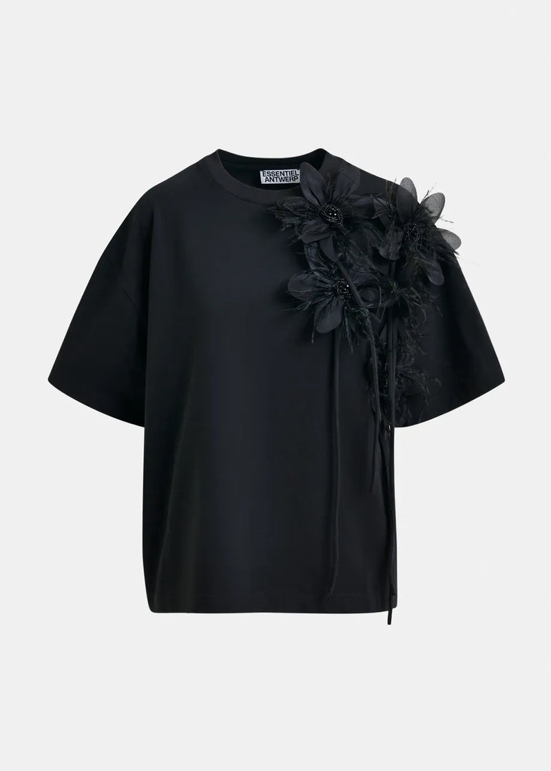 Ibiscus T-shirt with floral detail