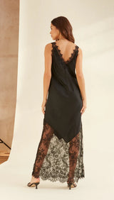 Solange Slip Dress - Black