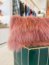 Mongolian Wool Clutch Bag - Blush