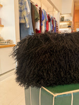 Mongolian Wool Clutch Bag - Black